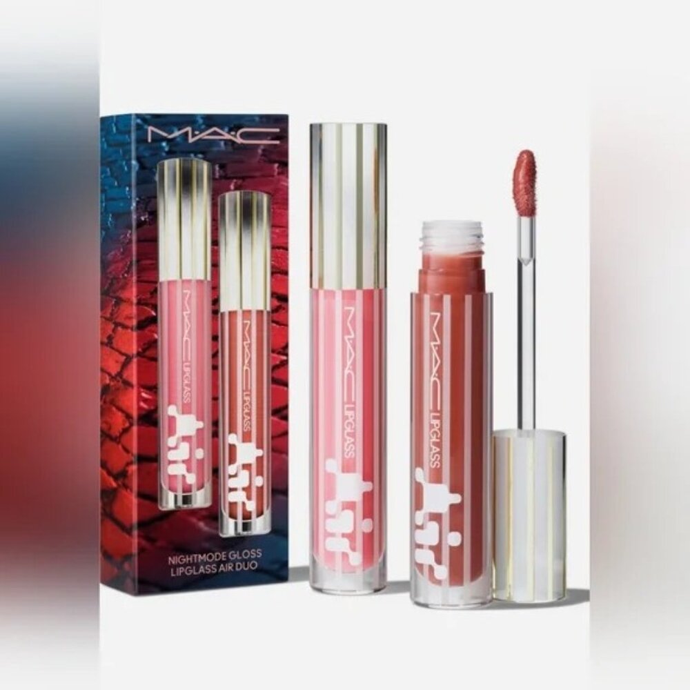 MAC Cosmetics Nightmode Gloss Lipglass Air Duo Snobbish / Casual NEW in BOX - Picture 13 of 13